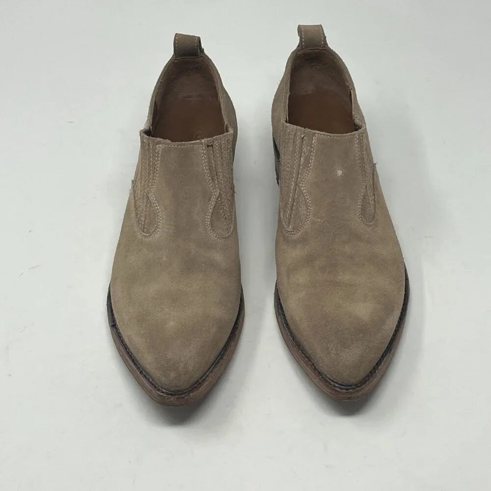 FRYE Billie Shootie booties 8 shoes taupe suede western women